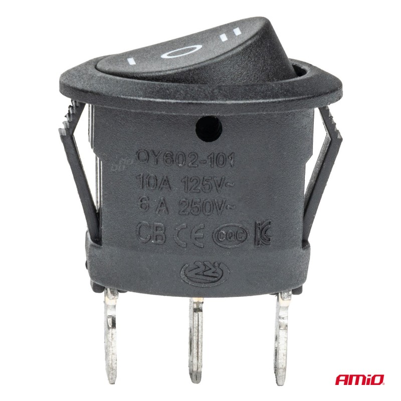 ΔΙΑΚΟΠΤΗΣ 230V 6A ON-OFF-ON 3 ΕΠΑΦΩΝ ΣΤΡΟΓΓΥΛΟΣ BU03 ΑΜΙΟ - 1 ΤΕΜ. - Amio - 03614/AM ΔΙΑΚΟΠΤΗΣ 230V 6A ON-OFF-ON 3 ΕΠΑΦΩΝ ΣΤΡΟΓΓΥΛΟΣ BU03 ΑΜΙΟ - 1 ΤΕΜ. - Amio - 03614/AM