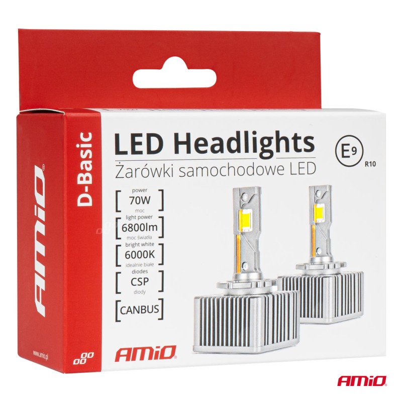 ΛΑΜΠΕΣ LED D1S/D1R 12V 6.000K 6800lm CAN-BUS D-BASIC SERIES AMIO - 2 Τεμ. - Amio - 03626/AM ΛΑΜΠΕΣ LED D1S/D1R 12V 6.000K 6800lm CAN-BUS D-BASIC SERIES AMIO - 2 Τεμ. - Amio - 03626/AM