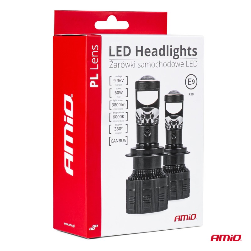 ΛΑΜΠΕΣ H4 PL-LENS SERIES 9>36V 60W 5.000K 3.800lm LED 2x4575 SMD CAN-BUS ΜΕ ΠΡΟΤΖΕΚΤΟΡΑ AMIO - 2 Τεμ. - Amio - 03667/AM ΛΑΜΠΕΣ H4 PL-LENS SERIES 9>36V 60W 5.000K 3.800lm LED 2x4575 SMD CAN-BUS ΜΕ ΠΡΟΤΖΕΚΤΟΡΑ AMIO - 2 Τεμ. - Amio - 03667/AM