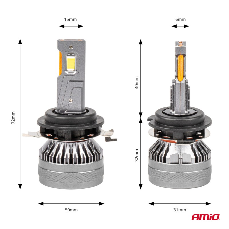 ΛΑΜΠΕΣ H7-1 9>48V 6.500K 4.500lm 50W HP SERIES LED CAN-BUS ΜΕ ΨΥΚΤΡΑ AMIO - 2 Τεμ. - Amio - 03675/AM ΛΑΜΠΕΣ H7-1 9>48V 6.500K 4.500lm 50W HP SERIES LED CAN-BUS ΜΕ ΨΥΚΤΡΑ AMIO - 2 Τεμ. - Amio - 03675/AM