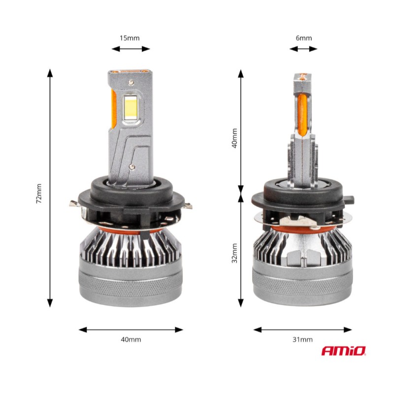 ΛΑΜΠΕΣ H7-6 9>48V 6.500K 4.500lm 50W HP SERIES LED CAN-BUS ΜΕ ΨΥΚΤΡΑ AMIO - 2 Τεμ. - Amio - 03676/AM ΛΑΜΠΕΣ H7-6 9>48V 6.500K 4.500lm 50W HP SERIES LED CAN-BUS ΜΕ ΨΥΚΤΡΑ AMIO - 2 Τεμ. - Amio - 03676/AM