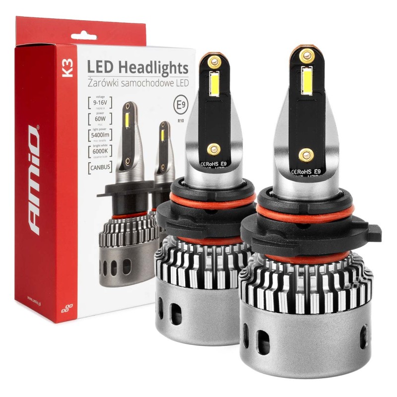 ΛΑΜΠΕΣ HB4 9006 9-16V 6.000K 5.400lm 60W K3 SERIES LED CAN-BUS ΜΕ ΨΥΚΤΡΑ AMIO - 2 ΤΕΜ. - Amio - 03688/AM