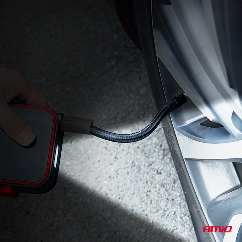ΚΟΜΠΡΕΣΕΡ ΑΕΡΑ 7,4V 10bar/150psi 40W ΦΟΡΤΙΣΗ ΜΕ USB / ΜΕ 5 ΑΝΤΑΠΤΟΡΕΣ ΚΑΙ ΨΗΦΙΑΚΗ ΕΝΔΕΙΞΗ AMIO - 1 Τεμ. - Amio - 03690/AM