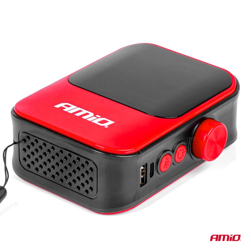 ΚΟΜΠΡΕΣΕΡ ΑΕΡΑ 7,4V 10bar/150psi 40W ΦΟΡΤΙΣΗ ΜΕ USB / ΜΕ 5 ΑΝΤΑΠΤΟΡΕΣ ΚΑΙ ΨΗΦΙΑΚΗ ΕΝΔΕΙΞΗ AMIO - 1 Τεμ. - Amio - 03690/AM