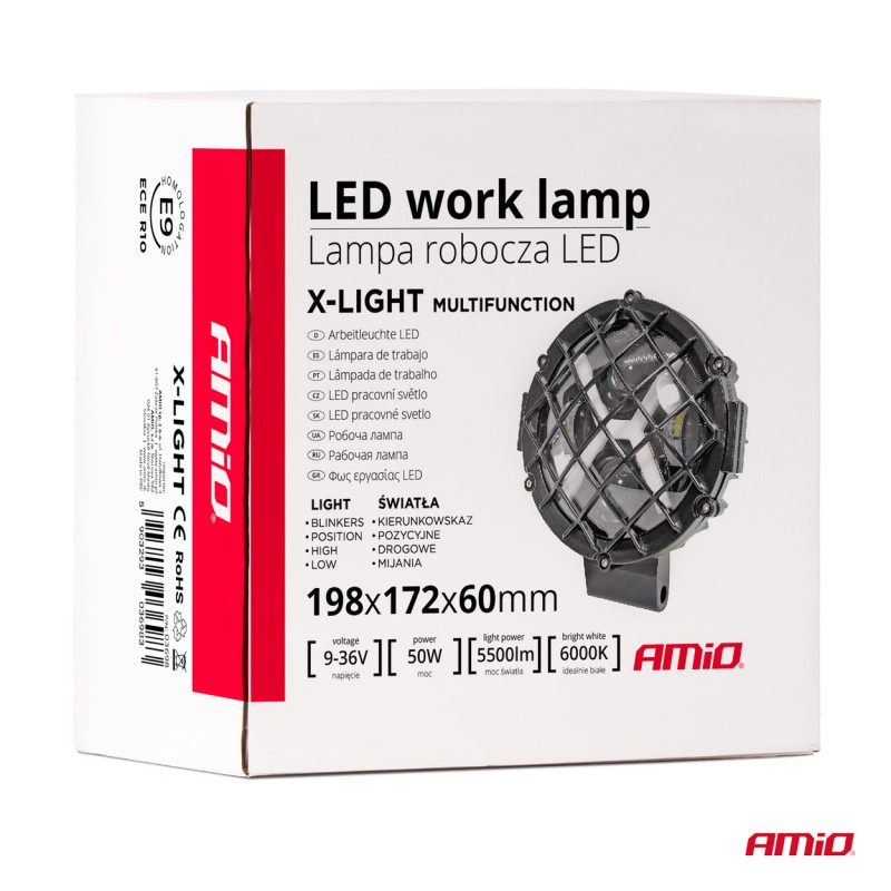 ΠΡΟΒΟΛΕΑΣ ΕΡΓΑΣΙΑΣ ΣΤΡΟΓΓΥΛΟΣ X-LIGHT 5.500lm 9>36V 60W 6.000K 9 led Φ170x170x65mm 4 ΧΡΗΣΕΩΝ ΑΜΙΟ - 1 ΤΕΜ. - Amio - 03698/AM ΠΡΟΒΟΛΕΑΣ ΕΡΓΑΣΙΑΣ ΣΤΡΟΓΓΥΛΟΣ X-LIGHT 5.500lm 9>36V 60W 6.000K 9 led Φ170x170x65mm 4 ΧΡΗΣΕΩΝ ΑΜΙΟ - 1 ΤΕΜ. - Amio - 03698/AM