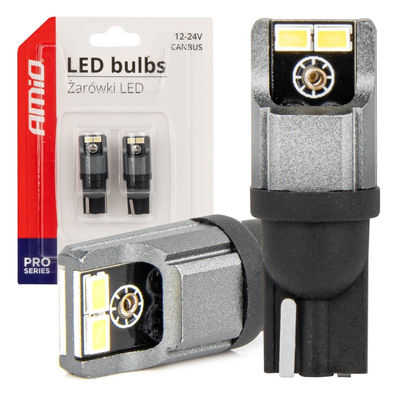 ΛΑΜΠΑΚΙΑ LED T10 W5W W10W 12/24V LED 4xSMD3020 CAN-BUS ΛΕΥΚΟ ΑΜΙΟ - 2 ΤΕΜ. - Amio - 03717/AM ΛΑΜΠΑΚΙΑ LED T10 W5W W10W 12/24V LED 4xSMD3020 CAN-BUS ΛΕΥΚΟ ΑΜΙΟ - 2 ΤΕΜ. - Amio - 03717/AM