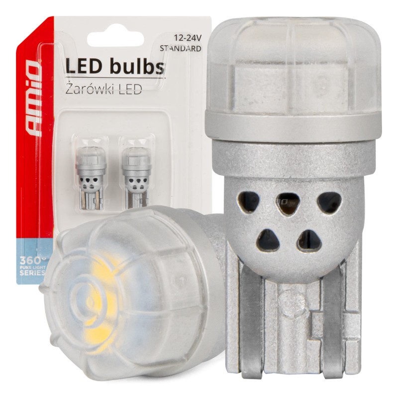 ΛΑΜΠΑΚΙΑ LED T10 W5W 12/24V 3x3020 SMD LED ΛΕΥΚΟ PURE LIGHT SERIES ΑΜΙΟ - 2 ΤΕΜ. - Amio - 03725/AM ΛΑΜΠΑΚΙΑ LED T10 W5W 12/24V 3x3020 SMD LED ΛΕΥΚΟ PURE LIGHT SERIES ΑΜΙΟ - 2 ΤΕΜ. - Amio - 03725/AM