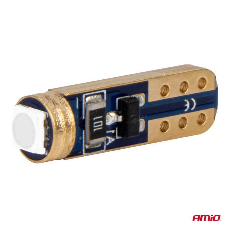 ΛΑΜΠΑΚΙΑ T5 W1W 12V 1SMD LED ΜΠΛΕ AMIO - 2 ΤΕΜ. - Amio - 03728/AM