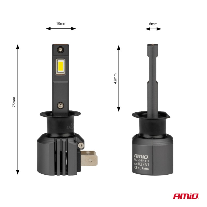 ΛΑΜΠΕΣ LED H1 12V 44W 6.500K 3.936lm CSP X4 SERIES AVIATOR PLUG & PLAY ΑΜΙΟ - 2 ΤΕΜ. - Amio - 03761/AM ΛΑΜΠΕΣ LED H1 12V 44W 6.500K 3.936lm CSP X4 SERIES AVIATOR PLUG & PLAY ΑΜΙΟ - 2 ΤΕΜ. - Amio - 03761/AM