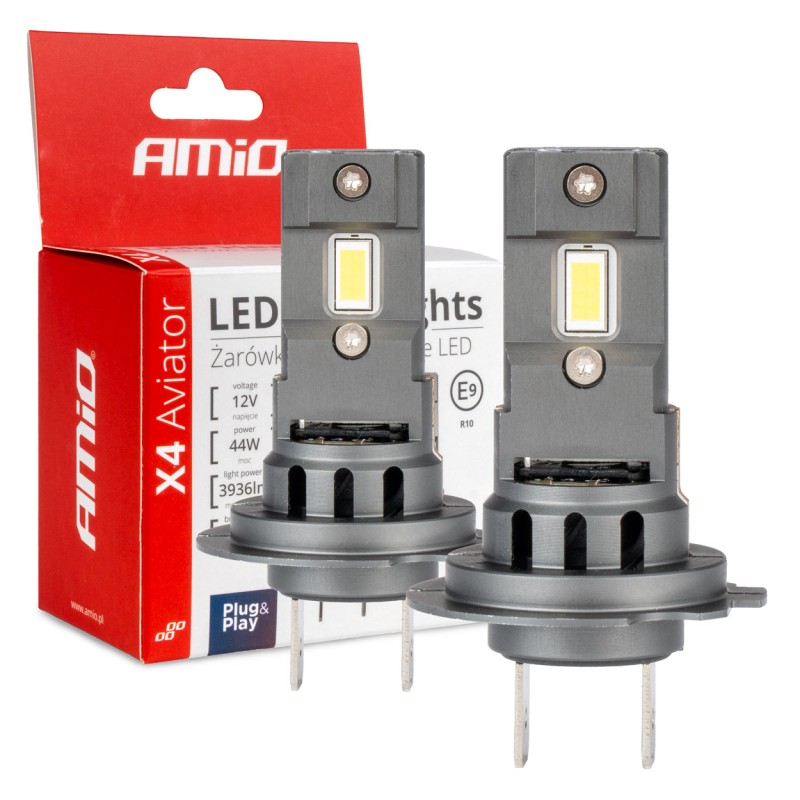 ΛΑΜΠΕΣ LED H7 12V 44W 6.500K 3.936lm CSP X4 SERIES AVIATOR PLUG & PLAY ΑΜΙΟ - 2 ΤΕΜ. - Amio - 03764/AM ΛΑΜΠΕΣ LED H7 12V 44W 6.500K 3.936lm CSP X4 SERIES AVIATOR PLUG & PLAY ΑΜΙΟ - 2 ΤΕΜ. - Amio - 03764/AM