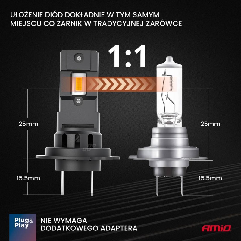 ΛΑΜΠΕΣ LED H7 12V 44W 6.500K 3.936lm CSP X4 SERIES AVIATOR PLUG & PLAY ΑΜΙΟ - 2 ΤΕΜ. - Amio - 03764/AM ΛΑΜΠΕΣ LED H7 12V 44W 6.500K 3.936lm CSP X4 SERIES AVIATOR PLUG & PLAY ΑΜΙΟ - 2 ΤΕΜ. - Amio - 03764/AM
