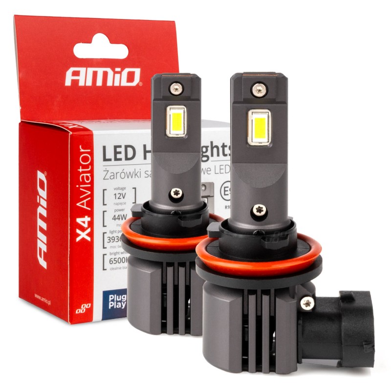 ΛΑΜΠΕΣ LED H8/Η9/Η11 12V 44W 6.500K 3.936lm X4 SERIES AVIATOR PLUG & PLAY ΑΜΙΟ - 2 ΤΕΜ. - Amio - 03765/AM ΛΑΜΠΕΣ LED H8/Η9/Η11 12V 44W 6.500K 3.936lm X4 SERIES AVIATOR PLUG & PLAY ΑΜΙΟ - 2 ΤΕΜ. - Amio - 03765/AM