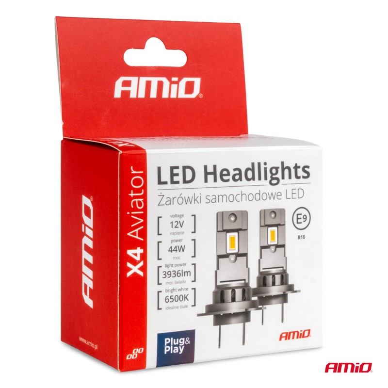 ΛΑΜΠΕΣ HB4 12V 44W 6.500K 3.936lm LED X4 SERIES AVIATOR PLUG & PLAY AMIO 2ΤΕΜ. - Amio - 03767/AM ΛΑΜΠΕΣ HB4 12V 44W 6.500K 3.936lm LED X4 SERIES AVIATOR PLUG & PLAY AMIO 2ΤΕΜ. - Amio - 03767/AM