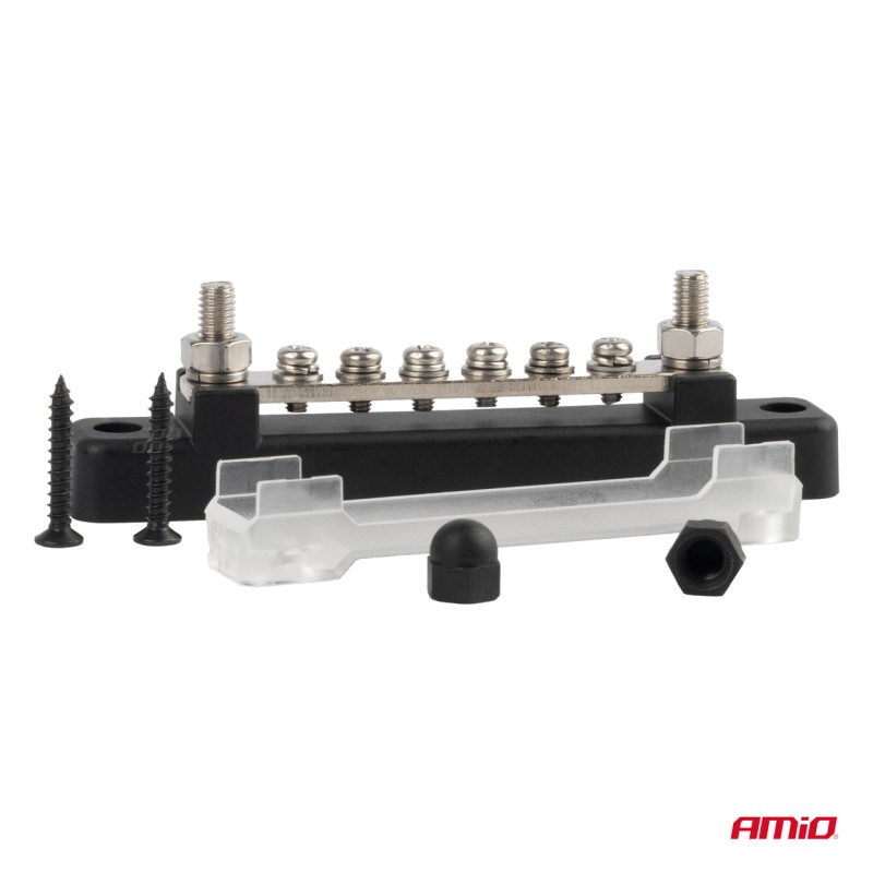 ΜΠΑΡΑ ΚΑΛΩΔΙΩΝ / ΤΕΡΜΑΤΙΚΟ 6 ΘΕΣΕΩΝ M6 max 48V  AMIO - 1 Τεμ. - Amio - 03809/AM