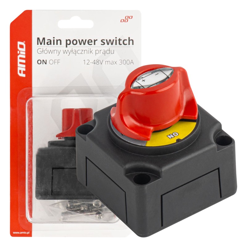 ΔΙΑΚΟΠΤΗΣ POWER-OFF ΜΠΑΤΑΡΙΑΣ ΣΕ ΒΑΣΗ 12-48V 300A ΜΑΥΡΟ/ΚΟΚΚΙΝΟ AMIO - 1 Τεμ. - Amio - 03838/AM ΔΙΑΚΟΠΤΗΣ POWER-OFF ΜΠΑΤΑΡΙΑΣ ΣΕ ΒΑΣΗ 12-48V 300A ΜΑΥΡΟ/ΚΟΚΚΙΝΟ AMIO - 1 Τεμ. - Amio - 03838/AM