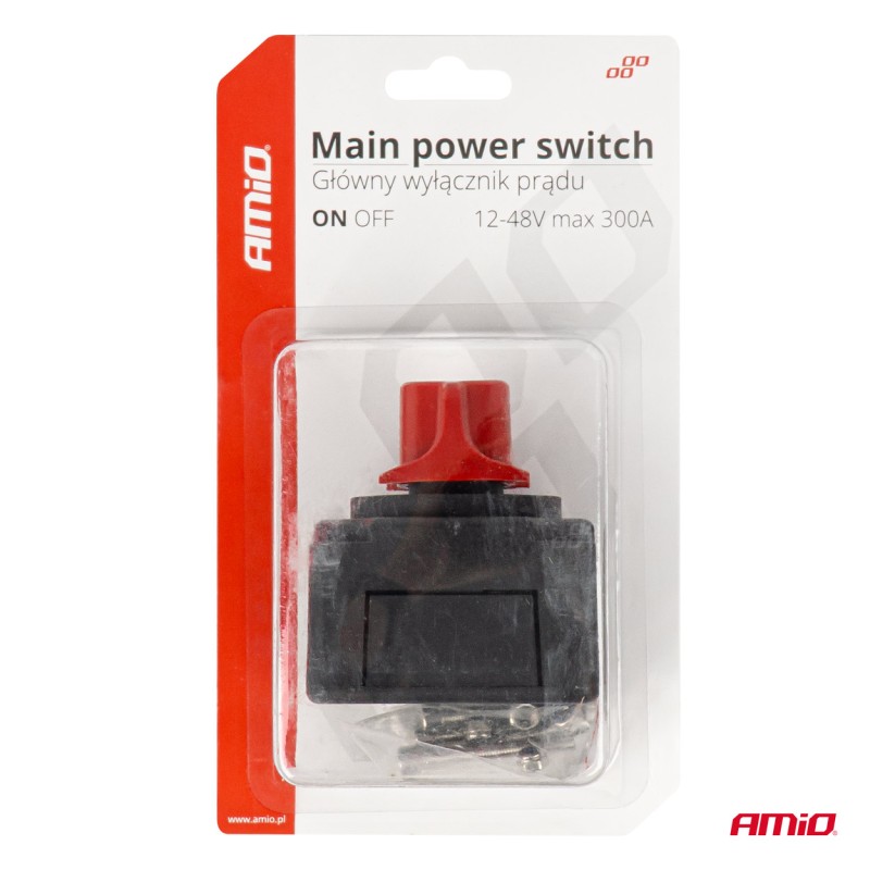 ΔΙΑΚΟΠΤΗΣ POWER-OFF ΜΠΑΤΑΡΙΑΣ ΣΕ ΒΑΣΗ 12-48V 300A ΜΑΥΡΟ/ΚΟΚΚΙΝΟ AMIO - 1 Τεμ. - Amio - 03838/AM ΔΙΑΚΟΠΤΗΣ POWER-OFF ΜΠΑΤΑΡΙΑΣ ΣΕ ΒΑΣΗ 12-48V 300A ΜΑΥΡΟ/ΚΟΚΚΙΝΟ AMIO - 1 Τεμ. - Amio - 03838/AM