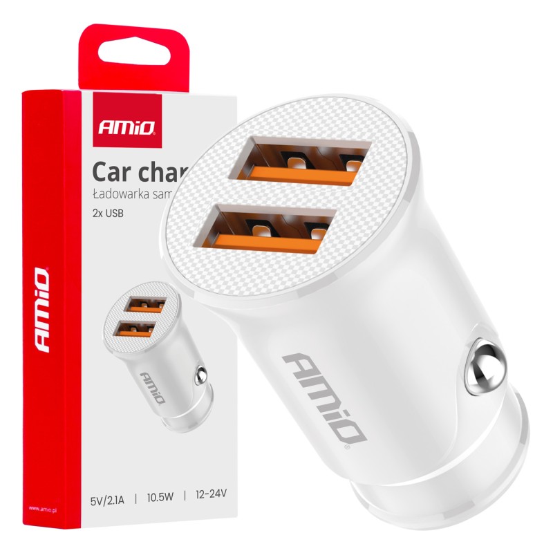 ΦΟΡΤΙΣΤΗΣ ΑΝΑΠΤΗΡΑ 12/24V ΜΕ 2 ΘΥΡΕΣ 2xUSB 10.5W 5V/2.1A ΛΕΥΚΟΣ AMIO - 1 Τεμ. - Amio - 03872/AM ΦΟΡΤΙΣΤΗΣ ΑΝΑΠΤΗΡΑ 12/24V ΜΕ 2 ΘΥΡΕΣ 2xUSB 10.5W 5V/2.1A ΛΕΥΚΟΣ AMIO - 1 Τεμ. - Amio - 03872/AM