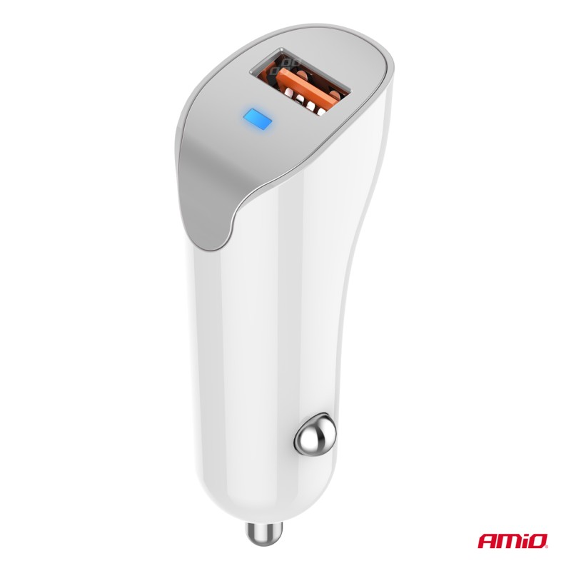 ΦΟΡΤΙΣΤΗΣ ΑΝΑΠΤΗΡΑ 12/24V ΜΕ 1 ΘΥΡΑ USB 10.5W 5V/2.1A ΛΕΥΚΟΣ AMIO - 1 Τεμ. - Amio - 03873/AM ΦΟΡΤΙΣΤΗΣ ΑΝΑΠΤΗΡΑ 12/24V ΜΕ 1 ΘΥΡΑ USB 10.5W 5V/2.1A ΛΕΥΚΟΣ AMIO - 1 Τεμ. - Amio - 03873/AM
