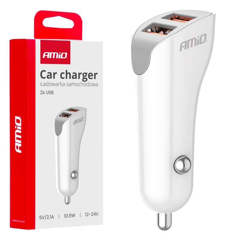 ΦΟΡΤΙΣΤΗΣ ΑΝΑΠΤΗΡΑ 12/24V ΜΕ 2 ΘΥΡΕΣ 2xUSB 10.5W 5V/2.1A ΛΕΥΚΟ AMIO - 1 Τεμ. - Amio - 03874/AM ΦΟΡΤΙΣΤΗΣ ΑΝΑΠΤΗΡΑ 12/24V ΜΕ 2 ΘΥΡΕΣ 2xUSB 10.5W 5V/2.1A ΛΕΥΚΟ AMIO - 1 Τεμ. - Amio - 03874/AM