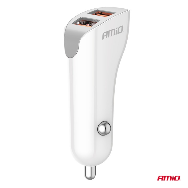 ΦΟΡΤΙΣΤΗΣ ΑΝΑΠΤΗΡΑ 12/24V ΜΕ 2 ΘΥΡΕΣ 2xUSB 10.5W 5V/2.1A ΛΕΥΚΟ AMIO - 1 Τεμ. - Amio - 03874/AM ΦΟΡΤΙΣΤΗΣ ΑΝΑΠΤΗΡΑ 12/24V ΜΕ 2 ΘΥΡΕΣ 2xUSB 10.5W 5V/2.1A ΛΕΥΚΟ AMIO - 1 Τεμ. - Amio - 03874/AM
