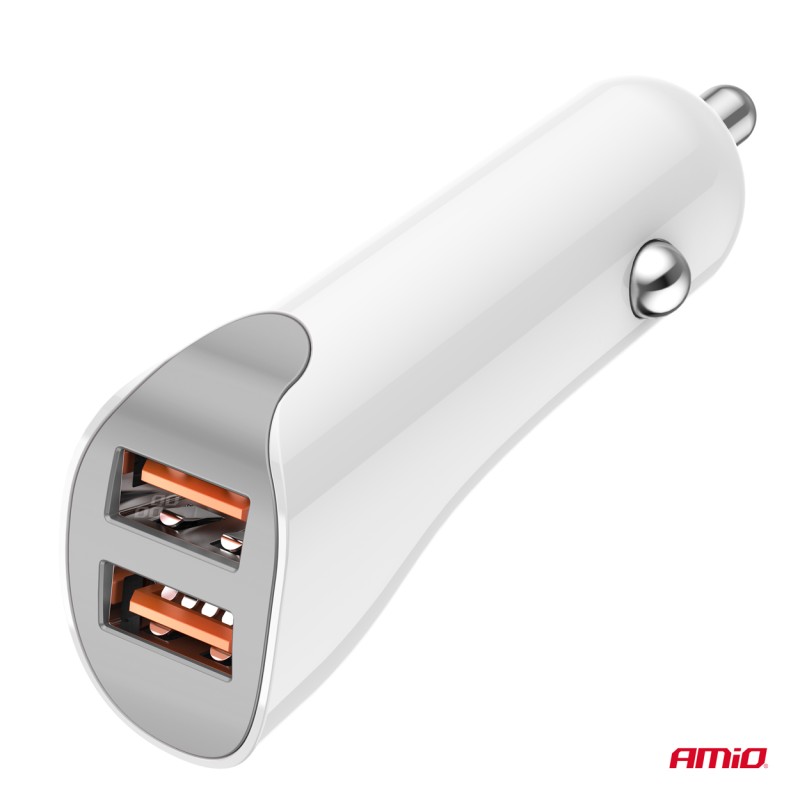 ΦΟΡΤΙΣΤΗΣ ΑΝΑΠΤΗΡΑ 12/24V ΜΕ 2 ΘΥΡΕΣ 2xUSB 10.5W 5V/2.1A ΛΕΥΚΟ AMIO - 1 Τεμ. - Amio - 03874/AM ΦΟΡΤΙΣΤΗΣ ΑΝΑΠΤΗΡΑ 12/24V ΜΕ 2 ΘΥΡΕΣ 2xUSB 10.5W 5V/2.1A ΛΕΥΚΟ AMIO - 1 Τεμ. - Amio - 03874/AM