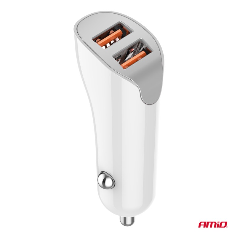 ΦΟΡΤΙΣΤΗΣ ΑΝΑΠΤΗΡΑ 12/24V ΜΕ 2 ΘΥΡΕΣ 2xUSB 10.5W 5V/2.1A ΛΕΥΚΟ AMIO - 1 Τεμ. - Amio - 03874/AM ΦΟΡΤΙΣΤΗΣ ΑΝΑΠΤΗΡΑ 12/24V ΜΕ 2 ΘΥΡΕΣ 2xUSB 10.5W 5V/2.1A ΛΕΥΚΟ AMIO - 1 Τεμ. - Amio - 03874/AM