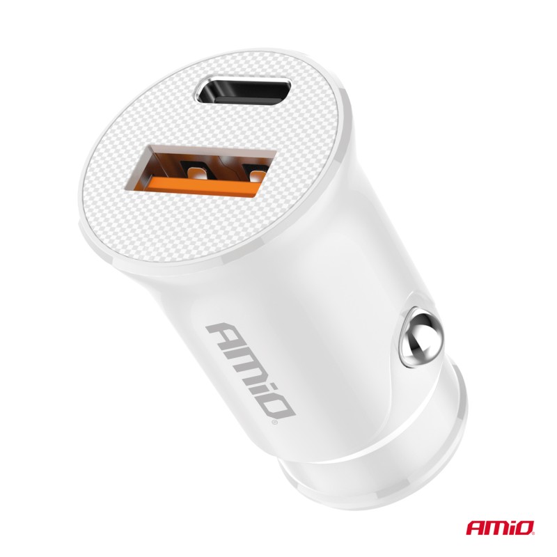 ΦΟΡΤΙΣΤΗΣ ΑΝΑΠΤΗΡΑ 12/24V ΜΕ 2 ΘΥΡΕΣ USB-C+USB 20W 5V/3AQC ΤΑΧΕΙΑΣ ΦΟΡΤΙΣΗΣ ΛΕΥΚΟΣ AMIO - 1 Τεμ. - Amio - 03877/AM ΦΟΡΤΙΣΤΗΣ ΑΝΑΠΤΗΡΑ 12/24V ΜΕ 2 ΘΥΡΕΣ USB-C+USB 20W 5V/3AQC ΤΑΧΕΙΑΣ ΦΟΡΤΙΣΗΣ ΛΕΥΚΟΣ AMIO - 1 Τεμ. - Amio - 03877/AM