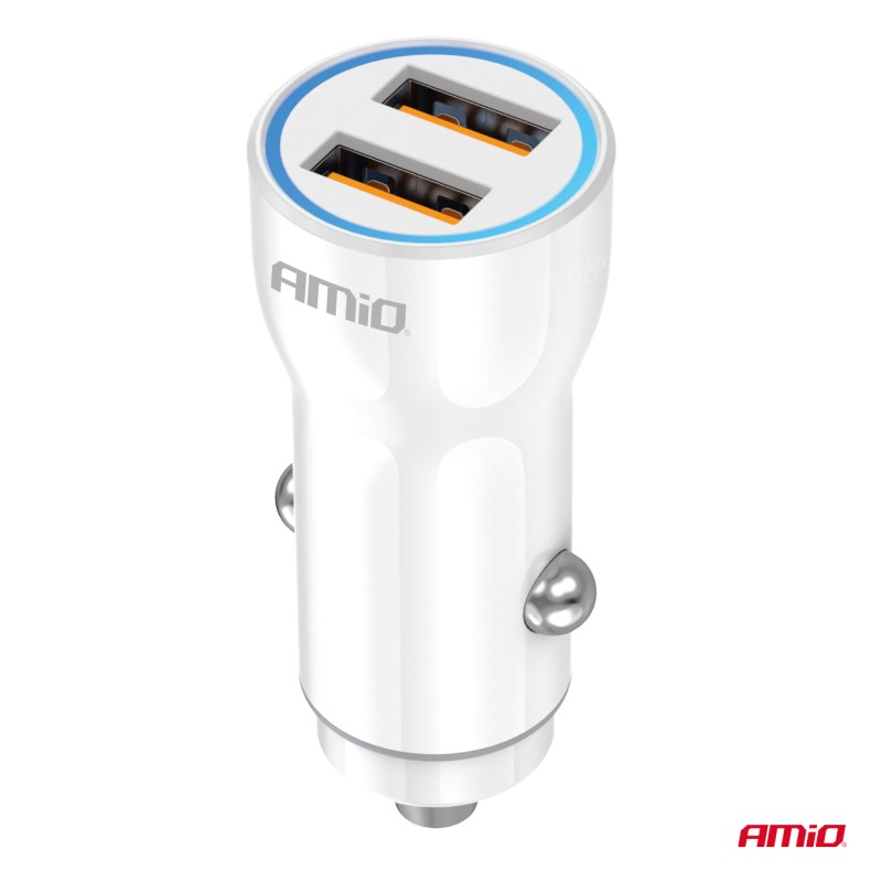 ΦΟΡΤΙΣΤΗΣ ΑΝΑΠΤΗΡΑ 12/24V ΜΕ 2 ΘΥΡΕΣ 2xUSB 10.5W 5V/2.1A ΛΕΥΚΟΣ AMIO - 1 Τεμ. - Amio - 03879/AM ΦΟΡΤΙΣΤΗΣ ΑΝΑΠΤΗΡΑ 12/24V ΜΕ 2 ΘΥΡΕΣ 2xUSB 10.5W 5V/2.1A ΛΕΥΚΟΣ AMIO - 1 Τεμ. - Amio - 03879/AM