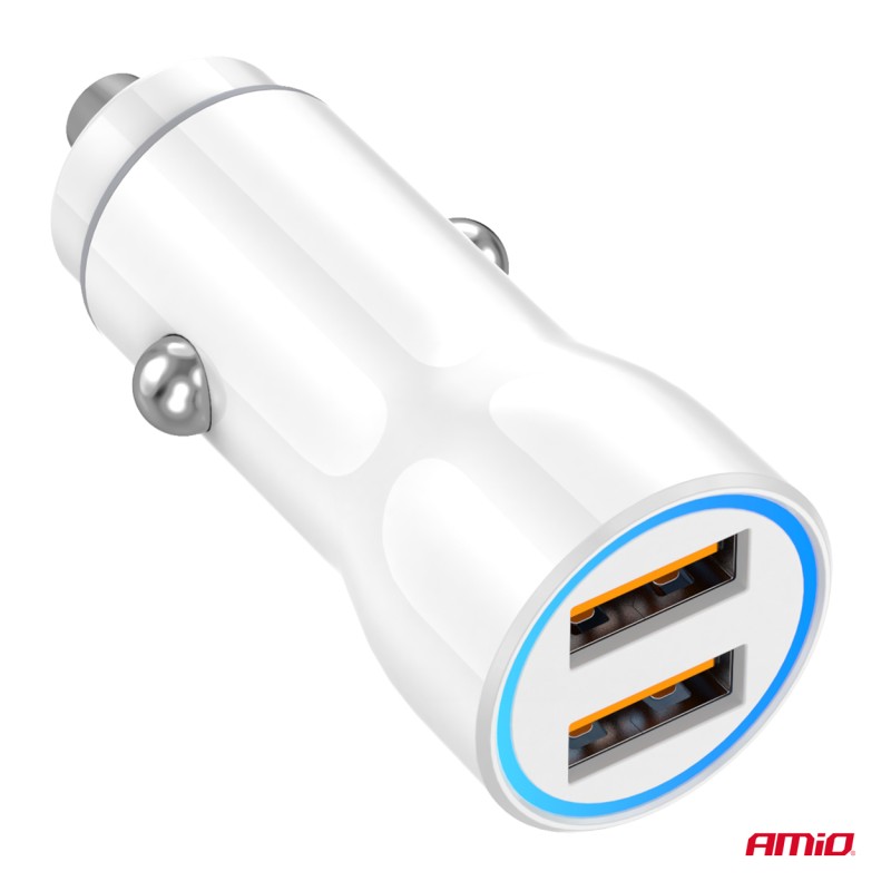 ΦΟΡΤΙΣΤΗΣ ΑΝΑΠΤΗΡΑ 12/24V ΜΕ 2 ΘΥΡΕΣ 2xUSB 10.5W 5V/2.1A ΛΕΥΚΟΣ AMIO - 1 Τεμ. - Amio - 03879/AM ΦΟΡΤΙΣΤΗΣ ΑΝΑΠΤΗΡΑ 12/24V ΜΕ 2 ΘΥΡΕΣ 2xUSB 10.5W 5V/2.1A ΛΕΥΚΟΣ AMIO - 1 Τεμ. - Amio - 03879/AM
