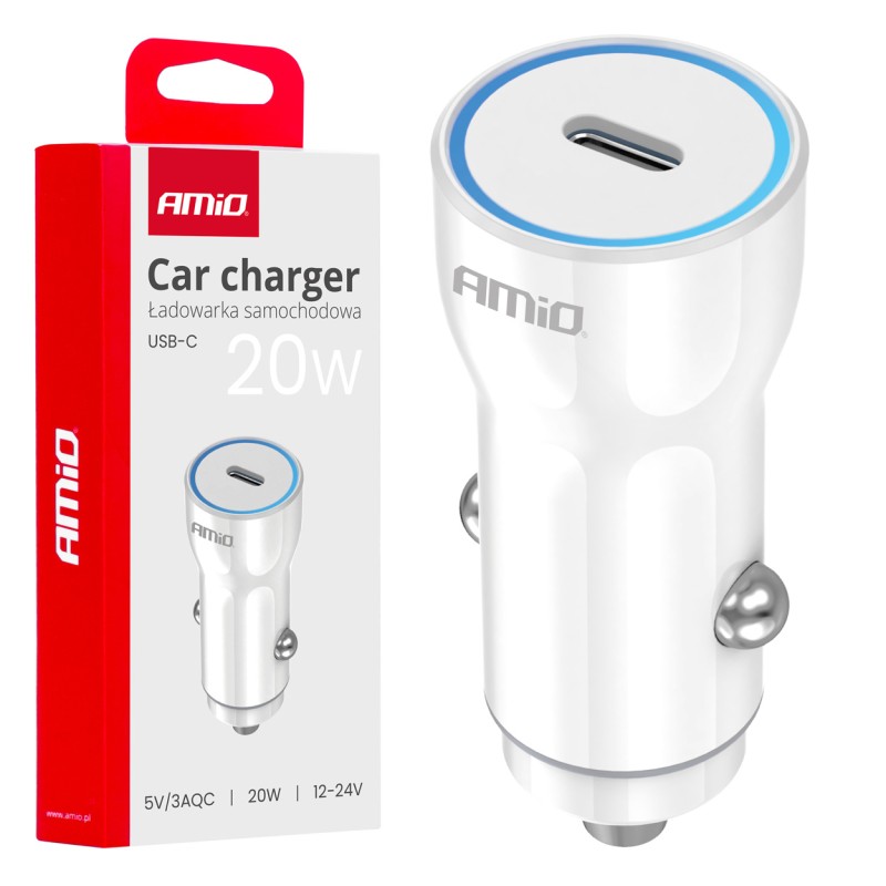 ΦΟΡΤΙΣΤΗΣ ΑΝΑΠΤΗΡΑ 12/24V ΜΕ 1 ΘΥΡΑ USB-C 20W 5V/3AQC ΤΑΧΕΙΑΣ ΦΟΡΤΙΣΗΣ ΛΕΥΚΟΣ AMIO - 1 Τεμ. - Amio - 03880/AM ΦΟΡΤΙΣΤΗΣ ΑΝΑΠΤΗΡΑ 12/24V ΜΕ 1 ΘΥΡΑ USB-C 20W 5V/3AQC ΤΑΧΕΙΑΣ ΦΟΡΤΙΣΗΣ ΛΕΥΚΟΣ AMIO - 1 Τεμ. - Amio - 03880/AM