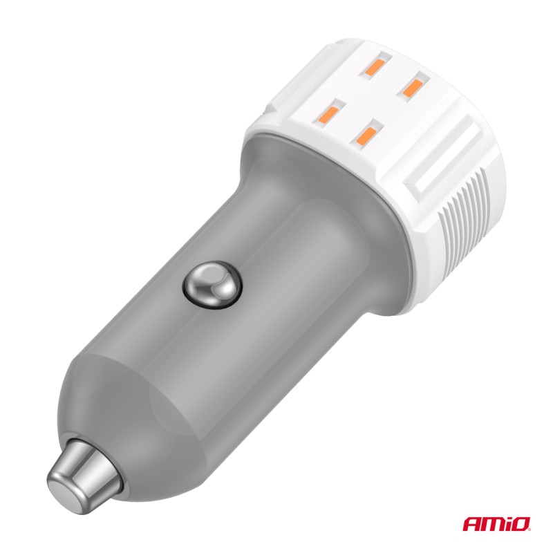 ΦΟΡΤΙΣΤΗΣ ΑΝΑΠΤΗΡΑ 12/24V ΜΕ 2 ΘΥΡΕΣ USB-C+USB 20W 5V/3AQC ΤΑΧΕΙΑΣ ΦΟΡΤΙΣΗΣ ΛΕΥΚΟΣ AMIO - 1 Τεμ. - Amio - 03882/AM ΦΟΡΤΙΣΤΗΣ ΑΝΑΠΤΗΡΑ 12/24V ΜΕ 2 ΘΥΡΕΣ USB-C+USB 20W 5V/3AQC ΤΑΧΕΙΑΣ ΦΟΡΤΙΣΗΣ ΛΕΥΚΟΣ AMIO - 1 Τεμ. - Amio - 03882/AM