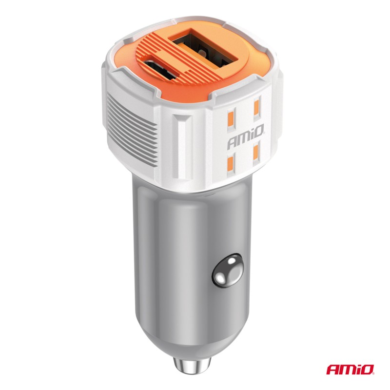 ΦΟΡΤΙΣΤΗΣ ΑΝΑΠΤΗΡΑ 12/24V ΜΕ 2 ΘΥΡΕΣ USB-C+USB 38W 5V/3AQC ΤΑΧΕΙΑΣ ΦΟΡΤΙΣΗΣ ΛΕΥΚΟΣ AMIO - 1 Τεμ. - Amio - 03883/AM ΦΟΡΤΙΣΤΗΣ ΑΝΑΠΤΗΡΑ 12/24V ΜΕ 2 ΘΥΡΕΣ USB-C+USB 38W 5V/3AQC ΤΑΧΕΙΑΣ ΦΟΡΤΙΣΗΣ ΛΕΥΚΟΣ AMIO - 1 Τεμ. - Amio - 03883/AM