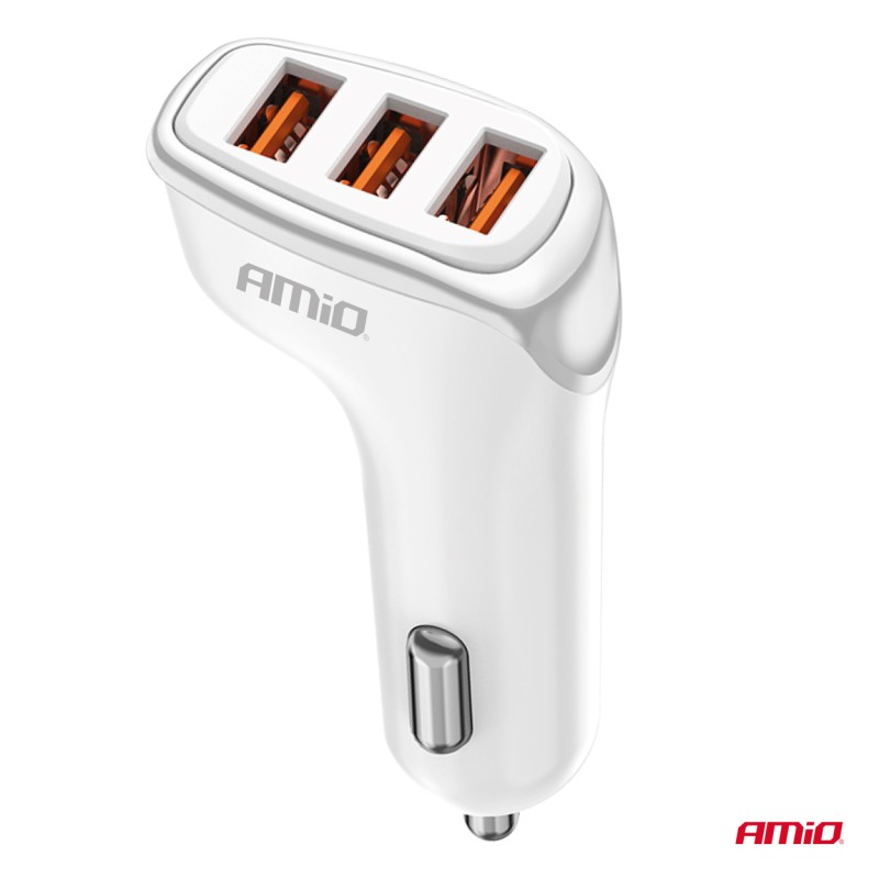 ΦΟΡΤΙΣΤΗΣ ΑΝΑΠΤΗΡΑ 12/24V ΜΕ 3 ΘΥΡΕΣ 3xUSB 15.5W 5V/3.1A ΛΕΥΚΟΣ AMIO - 1 Τεμ. - Amio - 03885/AM ΦΟΡΤΙΣΤΗΣ ΑΝΑΠΤΗΡΑ 12/24V ΜΕ 3 ΘΥΡΕΣ 3xUSB 15.5W 5V/3.1A ΛΕΥΚΟΣ AMIO - 1 Τεμ. - Amio - 03885/AM