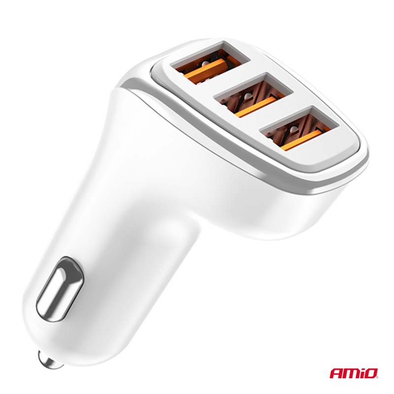 ΦΟΡΤΙΣΤΗΣ ΑΝΑΠΤΗΡΑ 12/24V ΜΕ 3 ΘΥΡΕΣ 3xUSB 15.5W 5V/3.1A ΛΕΥΚΟΣ AMIO - 1 Τεμ. - Amio - 03885/AM ΦΟΡΤΙΣΤΗΣ ΑΝΑΠΤΗΡΑ 12/24V ΜΕ 3 ΘΥΡΕΣ 3xUSB 15.5W 5V/3.1A ΛΕΥΚΟΣ AMIO - 1 Τεμ. - Amio - 03885/AM