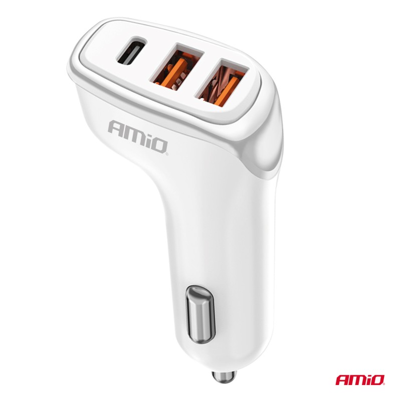 ΦΟΡΤΙΣΤΗΣ ΑΝΑΠΤΗΡΑ 12/24V ΜΕ 3 ΘΥΡΕΣ USB-C+2xUSB 38W 5V/3AQC ΤΑΧΕΙΑΣ ΦΟΡΤΙΣΗΣ ΛΕΥΚΟΣ AMIO - 1 Τεμ. - Amio - 03886/AM ΦΟΡΤΙΣΤΗΣ ΑΝΑΠΤΗΡΑ 12/24V ΜΕ 3 ΘΥΡΕΣ USB-C+2xUSB 38W 5V/3AQC ΤΑΧΕΙΑΣ ΦΟΡΤΙΣΗΣ ΛΕΥΚΟΣ AMIO - 1 Τεμ. - Amio - 03886/AM