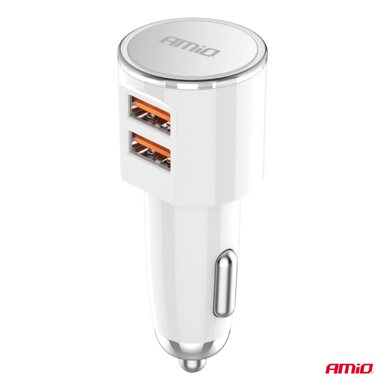 ΦΟΡΤΙΣΤΗΣ ΑΝΑΠΤΗΡΑ 12/24V ΜΕ 2 ΘΥΡΕΣ 2xUSB 17.5W 5V/3.4A ΛΕΥΚΟΣ ΑΜΙΟ - 1 ΤΕΜ. - Amio - 03888/AM ΦΟΡΤΙΣΤΗΣ ΑΝΑΠΤΗΡΑ 12/24V ΜΕ 2 ΘΥΡΕΣ 2xUSB 17.5W 5V/3.4A ΛΕΥΚΟΣ ΑΜΙΟ - 1 ΤΕΜ. - Amio - 03888/AM