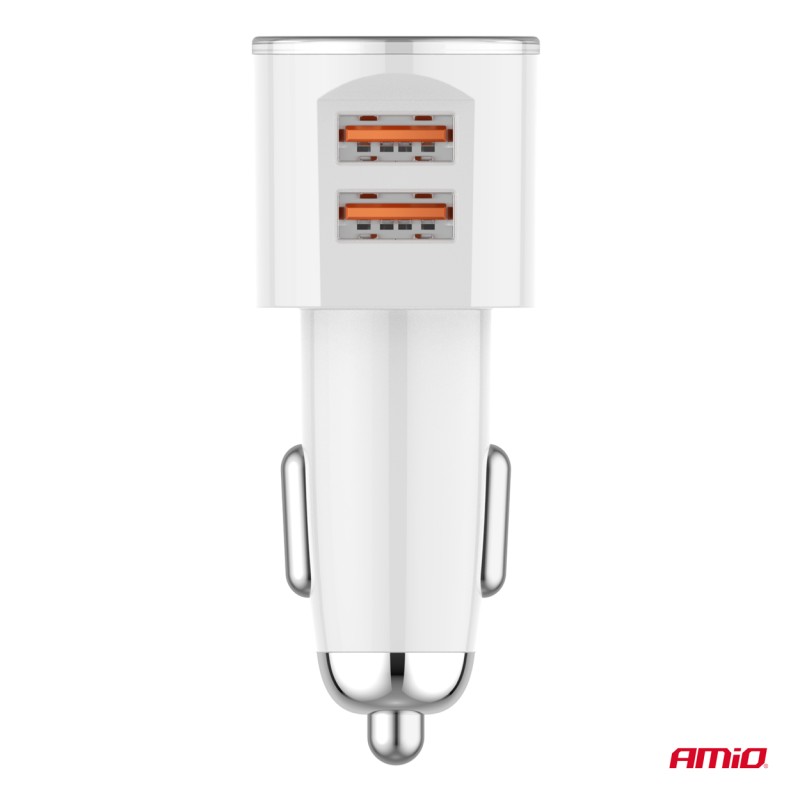 ΦΟΡΤΙΣΤΗΣ ΑΝΑΠΤΗΡΑ 12/24V ΜΕ 2 ΘΥΡΕΣ 2xUSB 17.5W 5V/3.4A ΛΕΥΚΟΣ ΑΜΙΟ - 1 ΤΕΜ. - Amio - 03888/AM ΦΟΡΤΙΣΤΗΣ ΑΝΑΠΤΗΡΑ 12/24V ΜΕ 2 ΘΥΡΕΣ 2xUSB 17.5W 5V/3.4A ΛΕΥΚΟΣ ΑΜΙΟ - 1 ΤΕΜ. - Amio - 03888/AM
