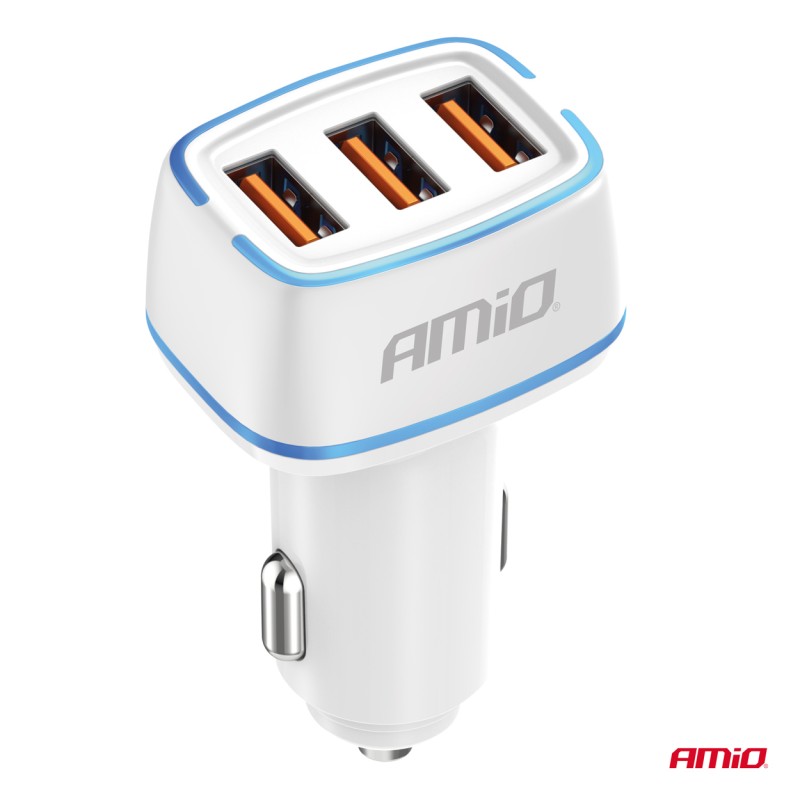 ΦΟΡΤΙΣΤΗΣ ΑΝΑΠΤΗΡΑ 12/24V ΜΕ 3 ΘΥΡΕΣ 3xUSB 30W 5V/3.0A ΛΕΥΚΟΣ 1 ΑΜΙΟ - 1 ΤΕΜ. - Amio - 03889/AM ΦΟΡΤΙΣΤΗΣ ΑΝΑΠΤΗΡΑ 12/24V ΜΕ 3 ΘΥΡΕΣ 3xUSB 30W 5V/3.0A ΛΕΥΚΟΣ 1 ΑΜΙΟ - 1 ΤΕΜ. - Amio - 03889/AM