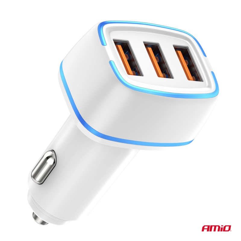 ΦΟΡΤΙΣΤΗΣ ΑΝΑΠΤΗΡΑ 12/24V ΜΕ 3 ΘΥΡΕΣ 3xUSB 30W 5V/3.0A ΛΕΥΚΟΣ 1 ΑΜΙΟ - 1 ΤΕΜ. - Amio - 03889/AM ΦΟΡΤΙΣΤΗΣ ΑΝΑΠΤΗΡΑ 12/24V ΜΕ 3 ΘΥΡΕΣ 3xUSB 30W 5V/3.0A ΛΕΥΚΟΣ 1 ΑΜΙΟ - 1 ΤΕΜ. - Amio - 03889/AM