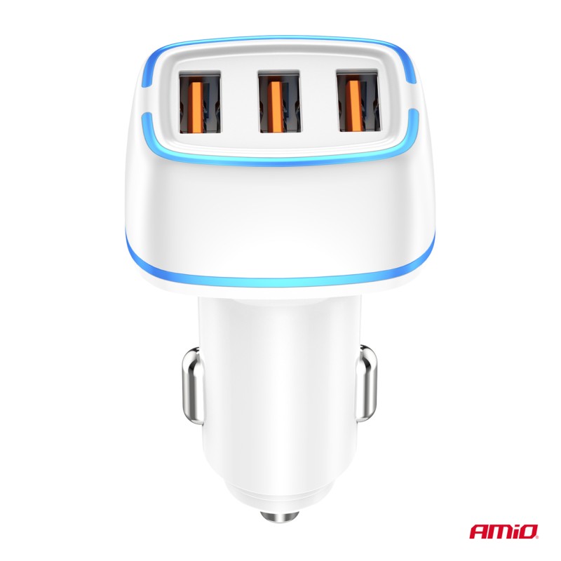 ΦΟΡΤΙΣΤΗΣ ΑΝΑΠΤΗΡΑ 12/24V ΜΕ 3 ΘΥΡΕΣ 3xUSB 30W 5V/3.0A ΛΕΥΚΟΣ 1 ΑΜΙΟ - 1 ΤΕΜ. - Amio - 03889/AM ΦΟΡΤΙΣΤΗΣ ΑΝΑΠΤΗΡΑ 12/24V ΜΕ 3 ΘΥΡΕΣ 3xUSB 30W 5V/3.0A ΛΕΥΚΟΣ 1 ΑΜΙΟ - 1 ΤΕΜ. - Amio - 03889/AM