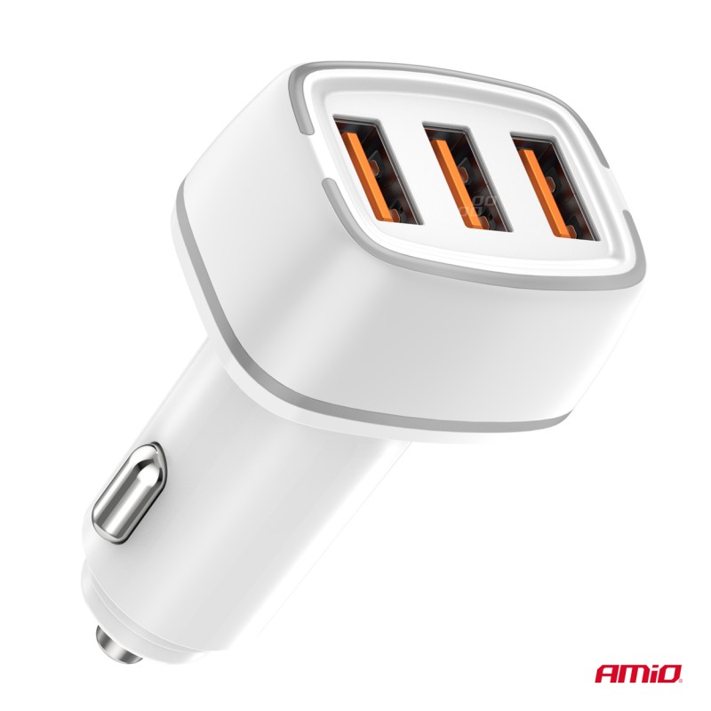 ΦΟΡΤΙΣΤΗΣ ΑΝΑΠΤΗΡΑ 12/24V ΜΕ 3 ΘΥΡΕΣ USB-C+2xUSB 32W 5V/3AQC ΤΑΧΕΙΑΣ ΦΟΡΤΙΣΗΣ ΛΕΥΚΟΣ ΑΜΙΟ - 1 ΤΕΜ. - Amio - 03890/AM ΦΟΡΤΙΣΤΗΣ ΑΝΑΠΤΗΡΑ 12/24V ΜΕ 3 ΘΥΡΕΣ USB-C+2xUSB 32W 5V/3AQC ΤΑΧΕΙΑΣ ΦΟΡΤΙΣΗΣ ΛΕΥΚΟΣ ΑΜΙΟ - 1 ΤΕΜ. - Amio - 03890/AM