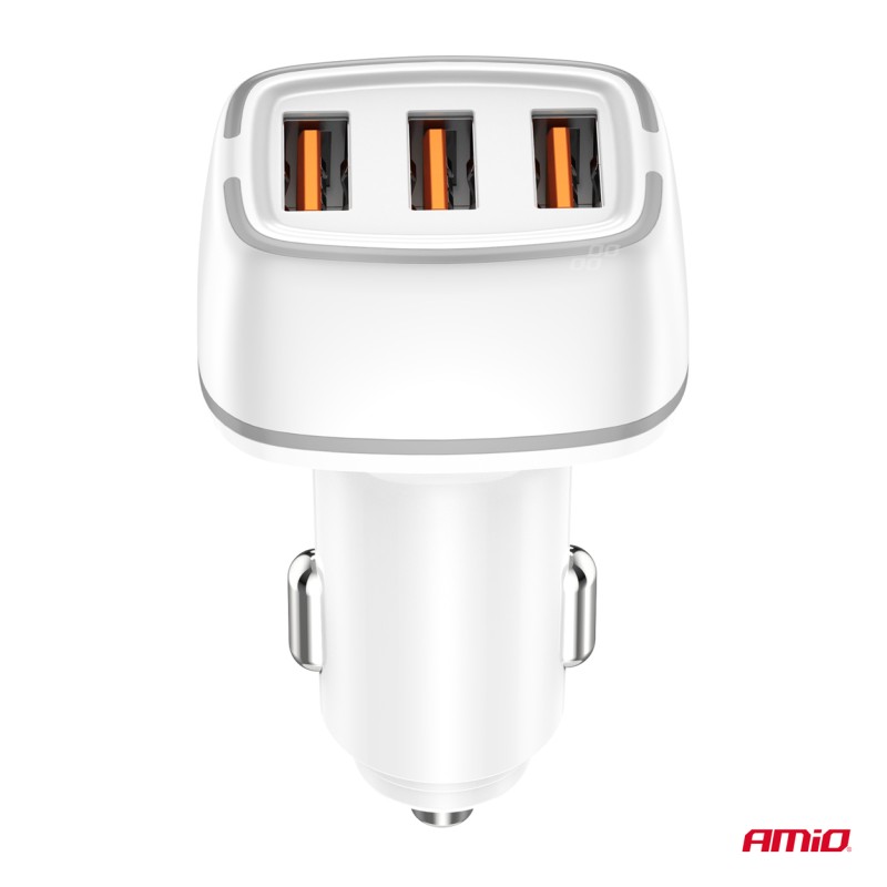 ΦΟΡΤΙΣΤΗΣ ΑΝΑΠΤΗΡΑ 12/24V ΜΕ 3 ΘΥΡΕΣ USB-C+2xUSB 32W 5V/3AQC ΤΑΧΕΙΑΣ ΦΟΡΤΙΣΗΣ ΛΕΥΚΟΣ ΑΜΙΟ - 1 ΤΕΜ. - Amio - 03890/AM ΦΟΡΤΙΣΤΗΣ ΑΝΑΠΤΗΡΑ 12/24V ΜΕ 3 ΘΥΡΕΣ USB-C+2xUSB 32W 5V/3AQC ΤΑΧΕΙΑΣ ΦΟΡΤΙΣΗΣ ΛΕΥΚΟΣ ΑΜΙΟ - 1 ΤΕΜ. - Amio - 03890/AM