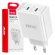 ΦΟΡΤΙΣΤΗΣ ΚΙΝΗΤΟY ΟΙΚΙΑΚΗ ΠΡΙΖΑ 2ΘΥΡΕΣ 2xUSB-C 40W 5V/3AQC ΛΕΥΚΟΣ  ΑΜΙΟ - 1 ΤΕΜ. - Amio - 03892/AM
