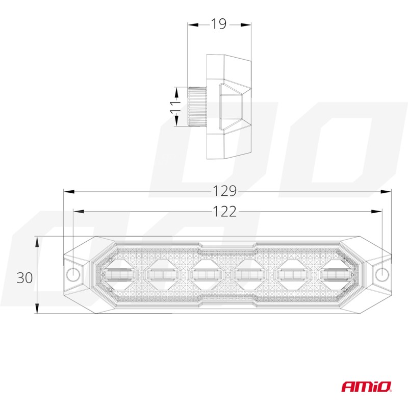ΣΤΡΟΜΠΟ 12/24V 6xSMD LED 18W (6x3W) R65 R10 IP68 IP6K9K 122x30mm ΑΜΙΟ - 1 ΤΕΜ. - Amio - 03930/AM ΣΤΡΟΜΠΟ 12/24V 6xSMD LED 18W (6x3W) R65 R10 IP68 IP6K9K 122x30mm ΑΜΙΟ - 1 ΤΕΜ. - Amio - 03930/AM