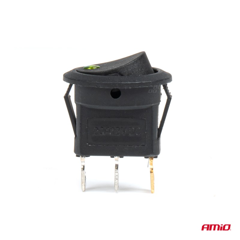 ΔΙΑΚΟΠΤΗΣ 12V ON/OFF ΣΤΡΟΓΓΥΛΟΣ ΜΕ 3 ΕΠΑΦΕΣ ΠΡΑΣΙΝΟΣ LED AMIO - 1 τεμ. - Amio - 03964/AM ΔΙΑΚΟΠΤΗΣ 12V ON/OFF ΣΤΡΟΓΓΥΛΟΣ ΜΕ 3 ΕΠΑΦΕΣ ΠΡΑΣΙΝΟΣ LED AMIO - 1 τεμ. - Amio - 03964/AM