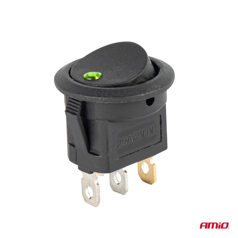 ΔΙΑΚΟΠΤΗΣ 12V ON/OFF ΣΤΡΟΓΓΥΛΟΣ ΜΕ 3 ΕΠΑΦΕΣ ΠΡΑΣΙΝΟΣ LED AMIO - 1 τεμ. - Amio - 03964/AM ΔΙΑΚΟΠΤΗΣ 12V ON/OFF ΣΤΡΟΓΓΥΛΟΣ ΜΕ 3 ΕΠΑΦΕΣ ΠΡΑΣΙΝΟΣ LED AMIO - 1 τεμ. - Amio - 03964/AM