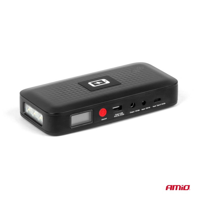 ΕΚΚΙΝΗΤΗΣ ΜΠΑΤΑΡΙΑΣ - STARTER POWERBANK 12V 4000mAh 800A ΜΕ ΟΘΟΝΗ LCD & ΑΣΥΡΜΑΤΗ ΦΟΡΤΙΣΗ ΑΜΙΟ - 1 τεμ. - Amio - 04055/AM ΕΚΚΙΝΗΤΗΣ ΜΠΑΤΑΡΙΑΣ - STARTER POWERBANK 12V 4000mAh 800A ΜΕ ΟΘΟΝΗ LCD & ΑΣΥΡΜΑΤΗ ΦΟΡΤΙΣΗ ΑΜΙΟ - 1 τεμ. - Amio - 04055/AM
