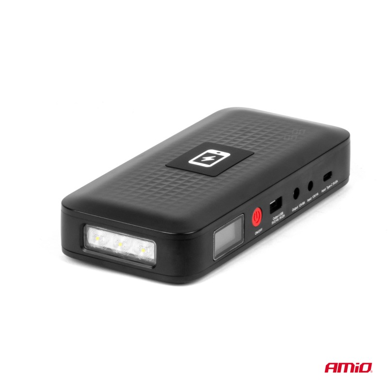 ΕΚΚΙΝΗΤΗΣ ΜΠΑΤΑΡΙΑΣ - STARTER POWERBANK 12V 4000mAh 800A ΜΕ ΟΘΟΝΗ LCD & ΑΣΥΡΜΑΤΗ ΦΟΡΤΙΣΗ ΑΜΙΟ - 1 τεμ. - Amio - 04055/AM ΕΚΚΙΝΗΤΗΣ ΜΠΑΤΑΡΙΑΣ - STARTER POWERBANK 12V 4000mAh 800A ΜΕ ΟΘΟΝΗ LCD & ΑΣΥΡΜΑΤΗ ΦΟΡΤΙΣΗ ΑΜΙΟ - 1 τεμ. - Amio - 04055/AM
