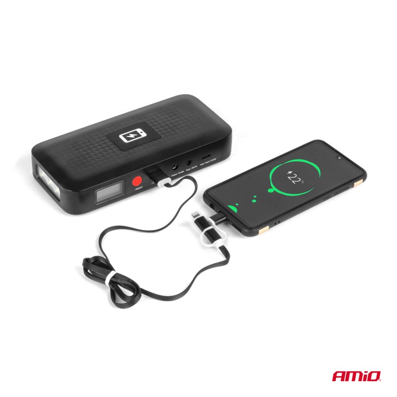 ΕΚΚΙΝΗΤΗΣ ΜΠΑΤΑΡΙΑΣ - STARTER POWERBANK 12V 4000mAh 800A ΜΕ ΟΘΟΝΗ LCD & ΑΣΥΡΜΑΤΗ ΦΟΡΤΙΣΗ ΑΜΙΟ - 1 τεμ. - Amio - 04055/AM ΕΚΚΙΝΗΤΗΣ ΜΠΑΤΑΡΙΑΣ - STARTER POWERBANK 12V 4000mAh 800A ΜΕ ΟΘΟΝΗ LCD & ΑΣΥΡΜΑΤΗ ΦΟΡΤΙΣΗ ΑΜΙΟ - 1 τεμ. - Amio - 04055/AM