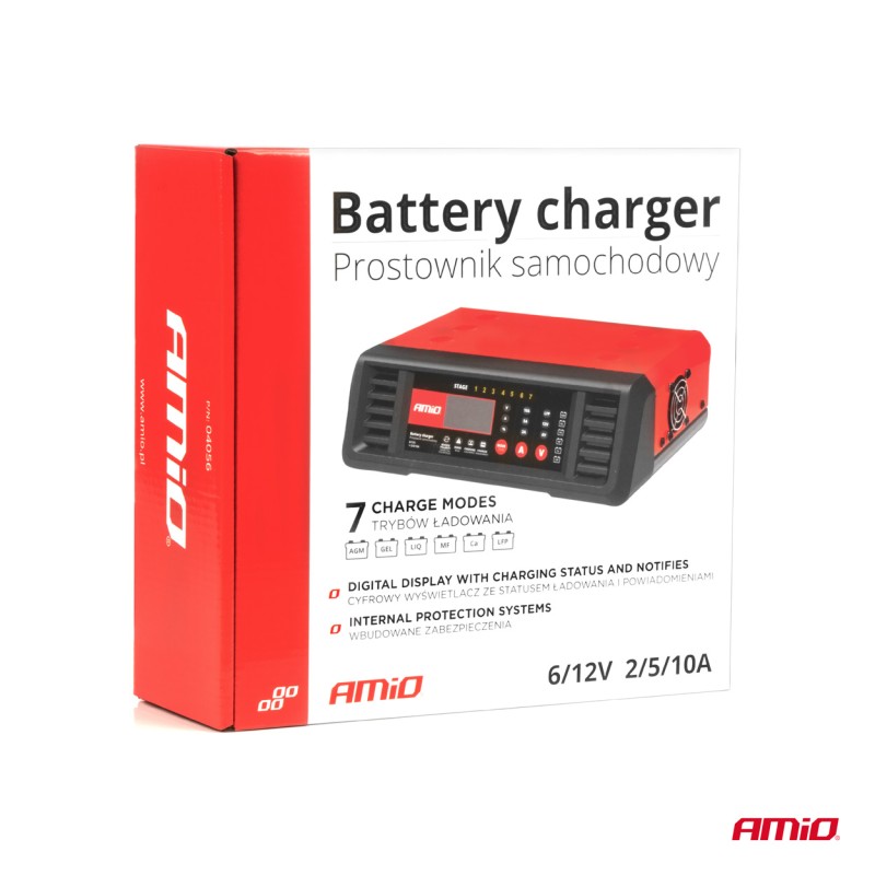 ΦΟΡΤΙΣΤΗΣ ΜΠΑΤΑΡΙΑΣ 6/12V max10A ΨΗΦΙΑΚΟΣ AMIO - 1 τεμ. - Amio - 04056/AM ΦΟΡΤΙΣΤΗΣ ΜΠΑΤΑΡΙΑΣ 6/12V max10A ΨΗΦΙΑΚΟΣ AMIO - 1 τεμ. - Amio - 04056/AM